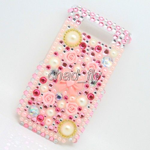 For Nokia E71 Case Bling Diamond Snap on Rhinestone Back Hard Cover 