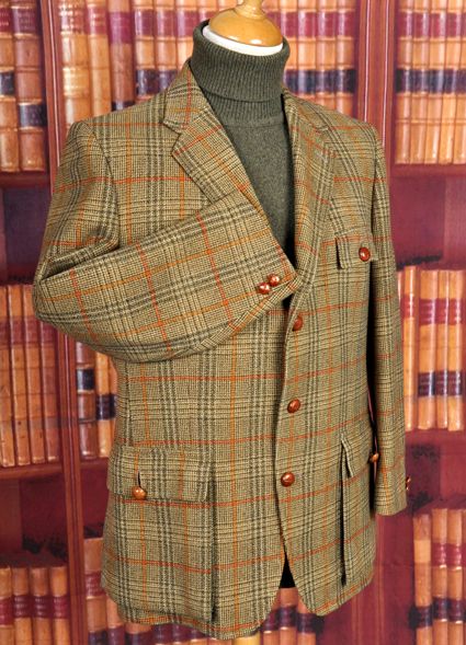 Superb Vintage Bladen Saxony Tweed Norfolk Jacket 42