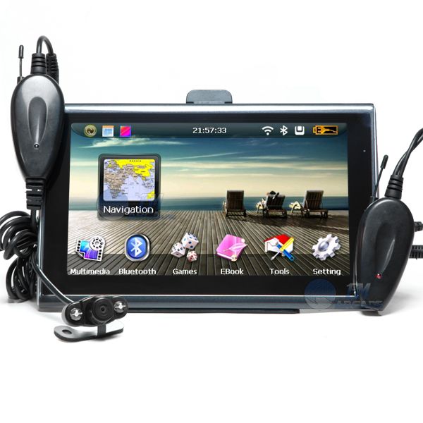 GPS Navigation + Wireless rear camera Bluetooth Night Vision AV 4GB 