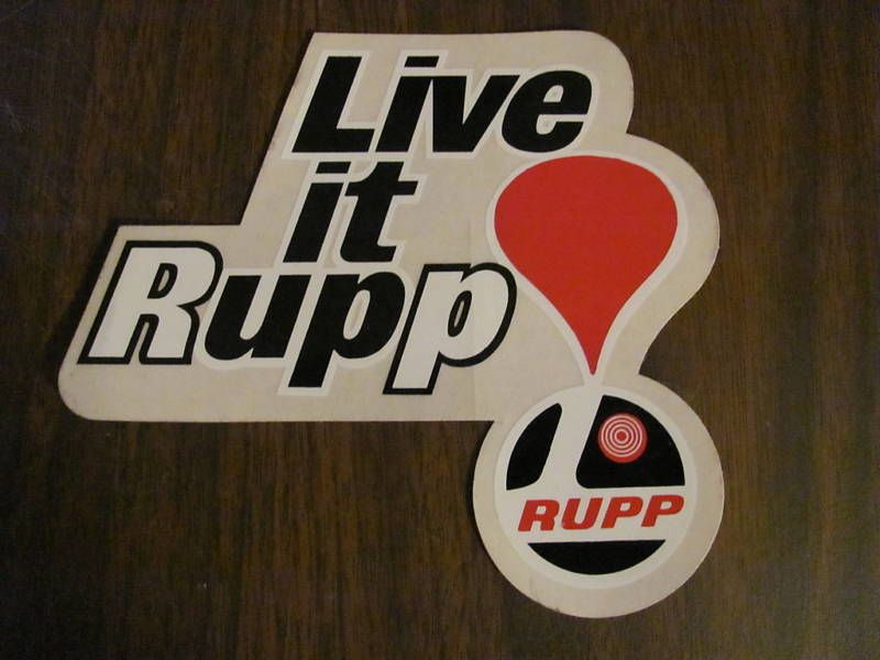 Live It Rupp Sticker decal mini bike snowmobile kart roadster 