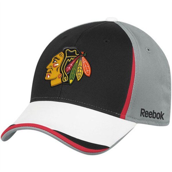 chicago blackhawks reebok 2010 draft day flex fit cap