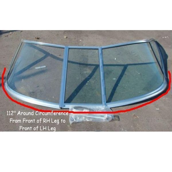  VIP 2400R 93 inch Boat Windshield