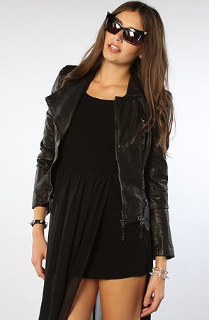 Karmaloop Blank NYC The Fitted Vegan Leather Jacket Black