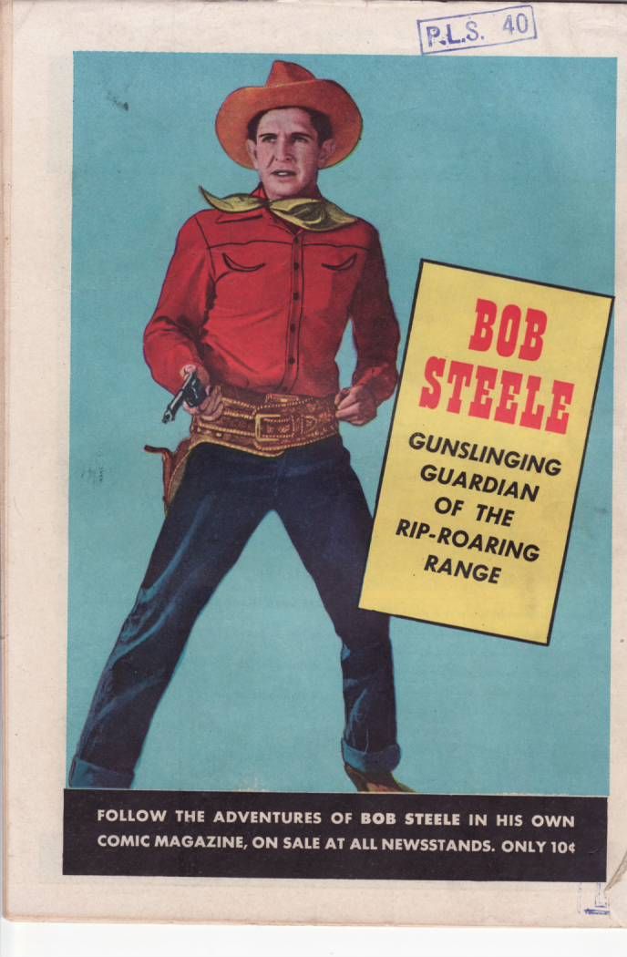 Bob Colt 8 Photo Cover Bob Steele Photo Back Cover VG