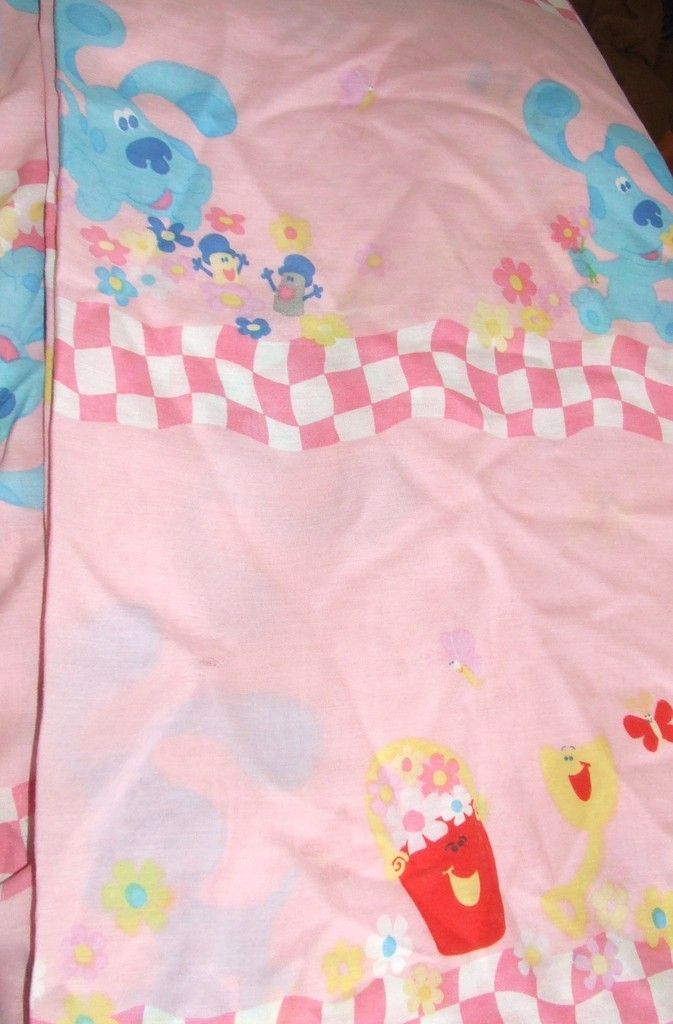 Blues Clues Twin Bed Flat Sheet Pink Bedding Blues Clues