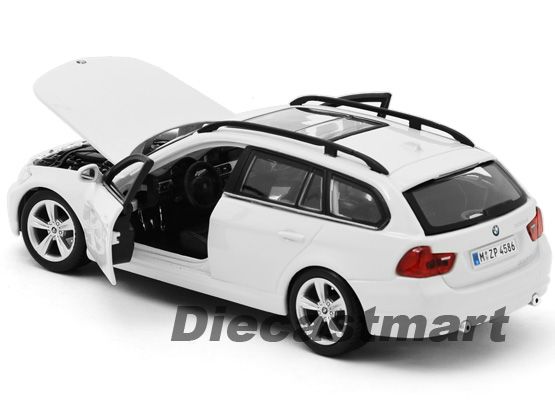 BbURAGO 124 BMW 3 SERIES TOURING NEW DIECAST MODEL CAR WHITE