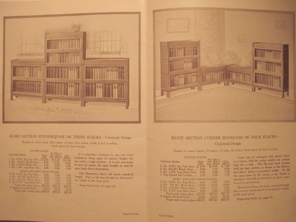 CJ Lundstrom Sectional Bookcases Catalog 1924 Original