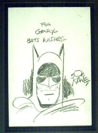 Bob Kane Batman Original Art Piece Signed Framed RARE
