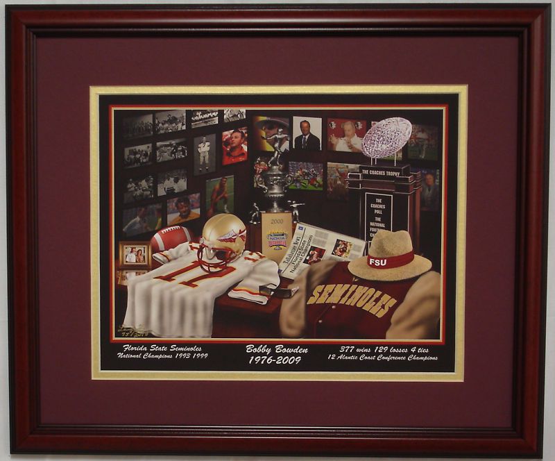 Florida State Bobby Bowden Tribute Framed Print