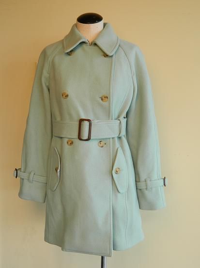 JCrew Stadium Cloth Boulevard Trench Coat 0 neptune green $365