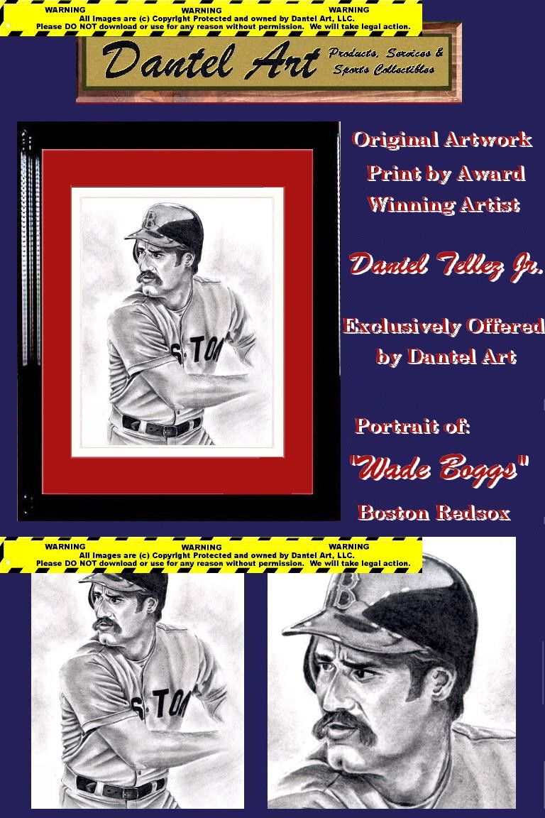 Wade Boggs Lithograph Poster Print in Redsox Jersey