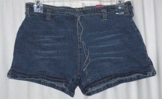 Juniors Size 5 Be Bop Drawstring Waist Stretch Denim Jean Shorts 