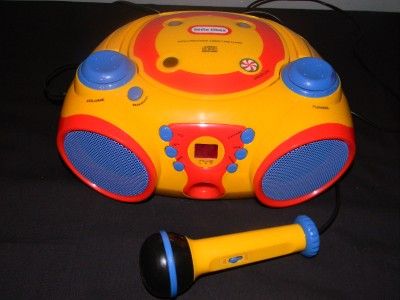 little tikes cd player radio boombox with microphone