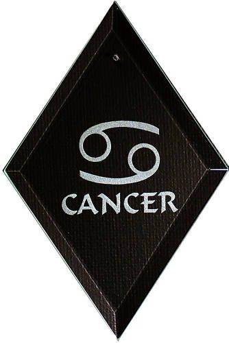  Carved Glass Zodiac Cancer Hanging Suncatcher