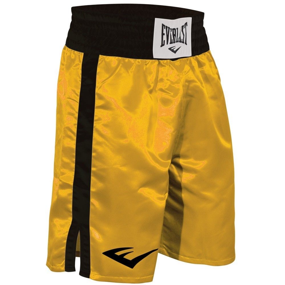 Everlast Standard Bottom of Knee Boxing Trunks Gold Black