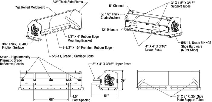 than most competitor s wear shoes 1½ x 10 rubber compound cutting 