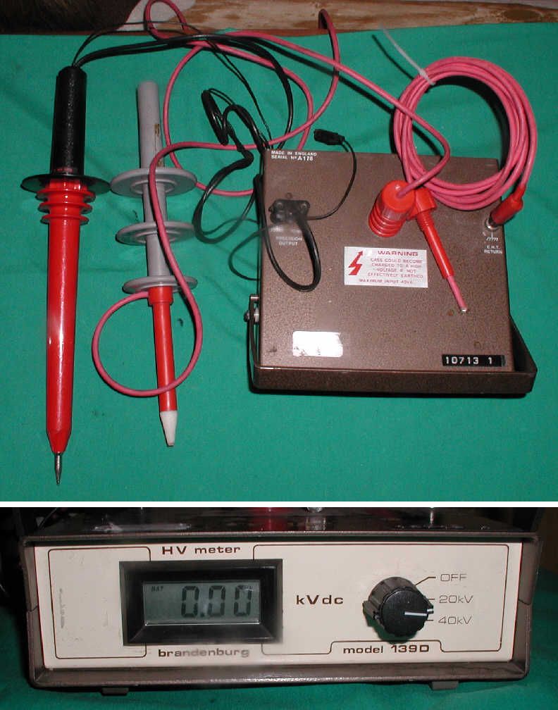 Brandenburg Model 139D HV Meter w Probes High Voltage