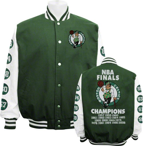 Boston Celtics Commemorative Championship Reversible Jacket - Black Large