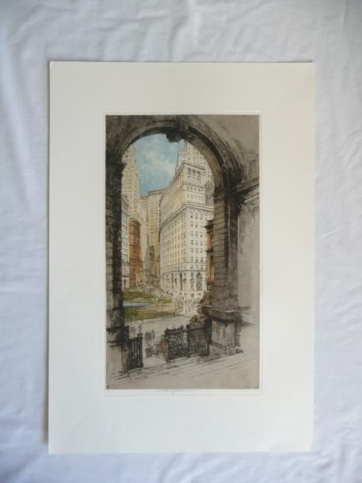 Estate Luigi Kasimir Etching New York Bowling Green