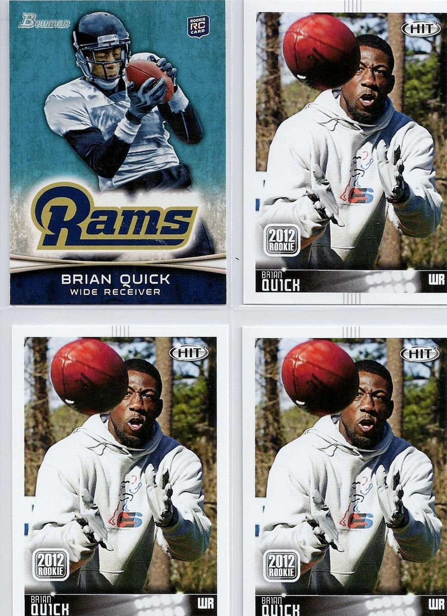 BRIAN QUICK 2012 Bowman/Sage Lot of 4 RC #168 #130 Appalachian St L 