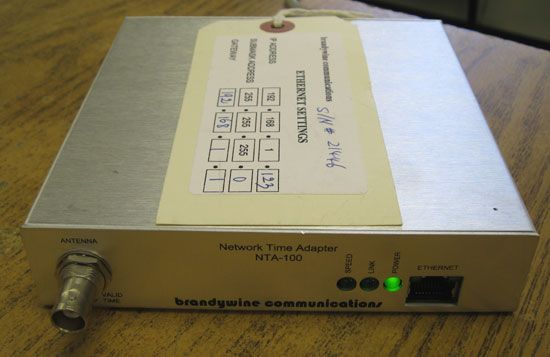 auction brandywine network time adapter nta 100 ntp server used in 