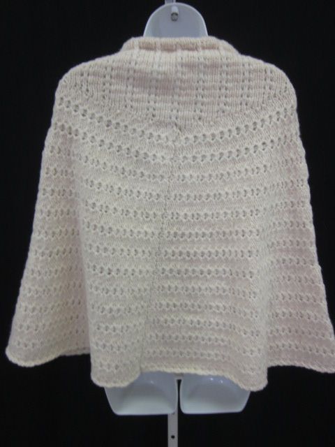 you are bidding on a new brenda lynn ivory wool knit sweater poncho 