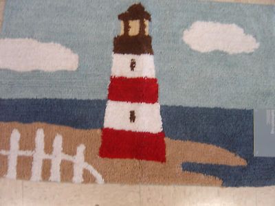 newly listed new lighthouse nautical boat bath mat rug time