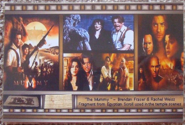 The Mummy Brendan Fraser Screen Used Scroll COA