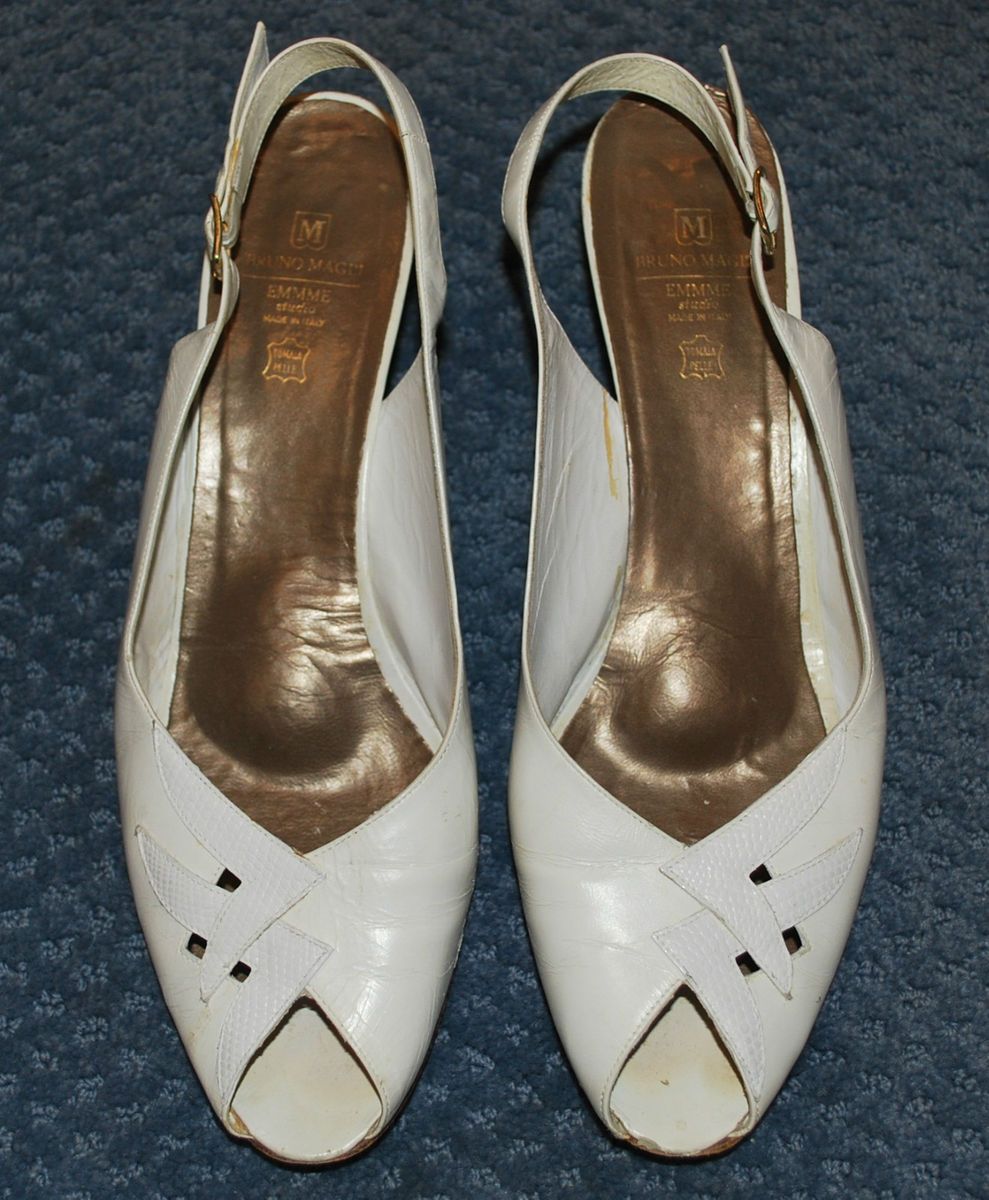 Bruno Magli “Emme Studio” Ladies Peep Toe Shoes Italy 10 AAA 