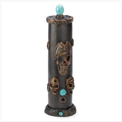 Skeleton Pirate Tall Incense Burner Smoker Buccaneer