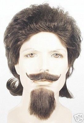 Buffalo Bill Wig Wigs Goatee Mustache Set 9 Colors