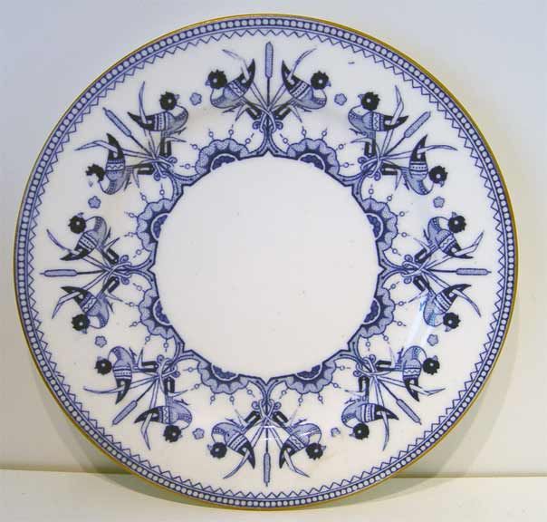   Aesthetic Blue & White Plate Brownfield Designed Christopher Dresser