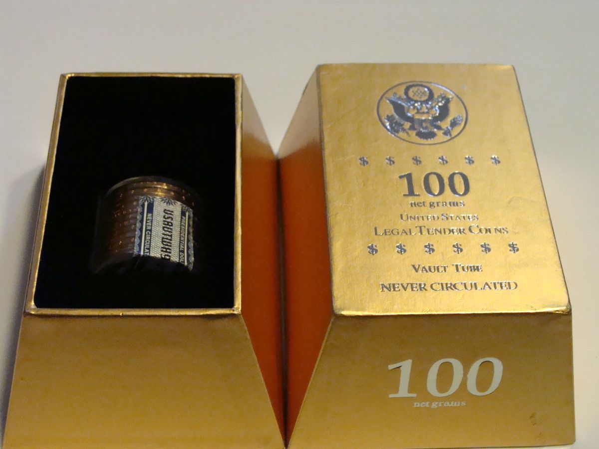 2009P President Harrison Dollar Tube A Lincoln 24K Gold Plated Old 