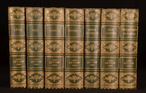 1890 7vol The Works of Lord Lytton Leila Deveraux Harold Pompeii