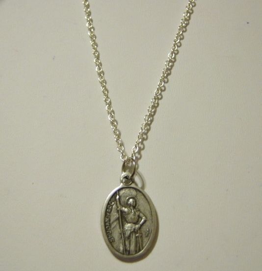 st joan of arc medal on a 22 necklace soliders