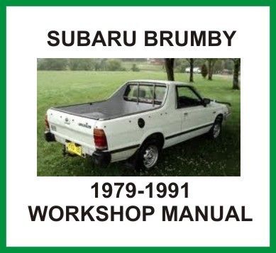 SUBARU BRUMBY WORKSHOP MANUAL 1979 1991 BONUSES MAINTENANCE SCHEDULE 