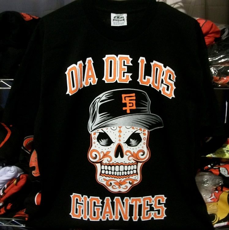 SF San Francisco Giants T Shirt Gigantes Cinco de Mayo Sugar Skull L 