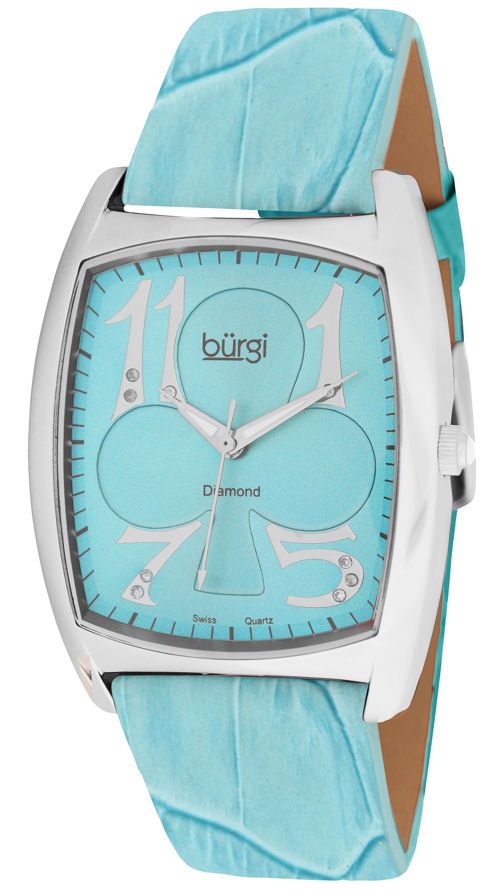 Burgi BUR036BU Heart O Diamonds Swiss Diamond Womans Watch