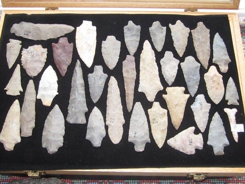   Arrowheads Large 4 3 4 Cobden Bakers Creek Burkett Site AACA