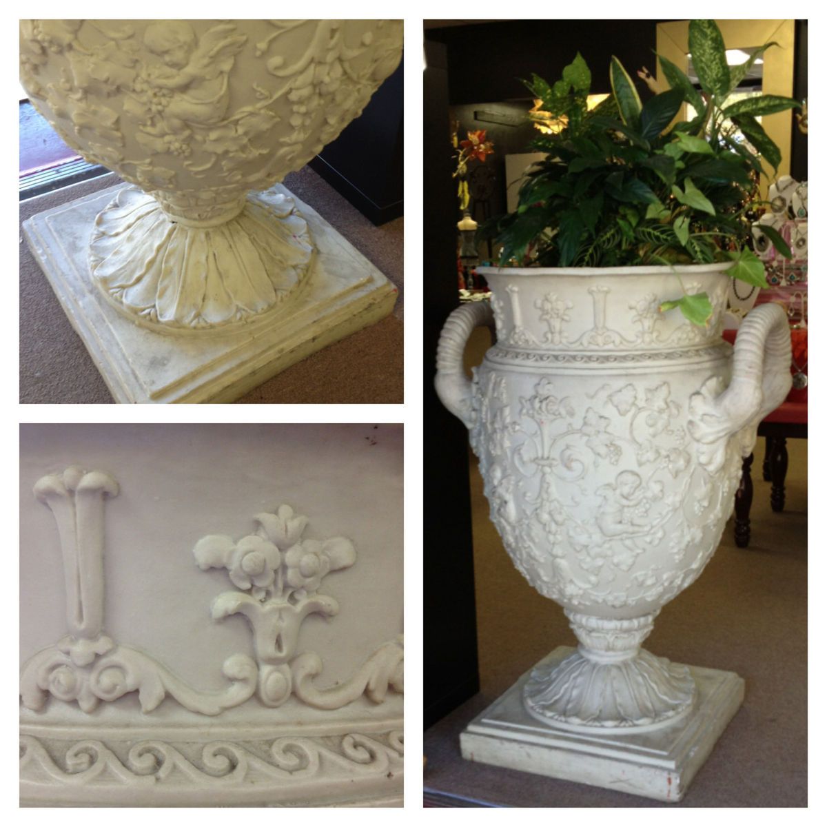  Victorian Fretwork Outside Floor Vase