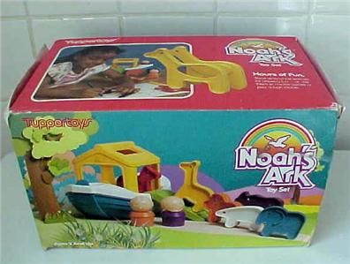   TUPPERWARE KIDS TUPPERTOYS BATH TUB TOYS~ CANOE, SCHOOL BUS, NOAHS ARK