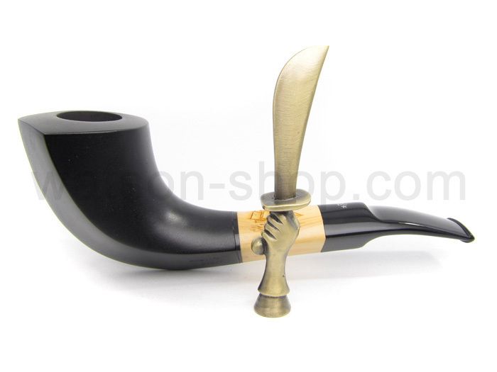 Briar tobacco smoking pipe Butz Choquin BC Pirat 1 in wooden box 9mm 