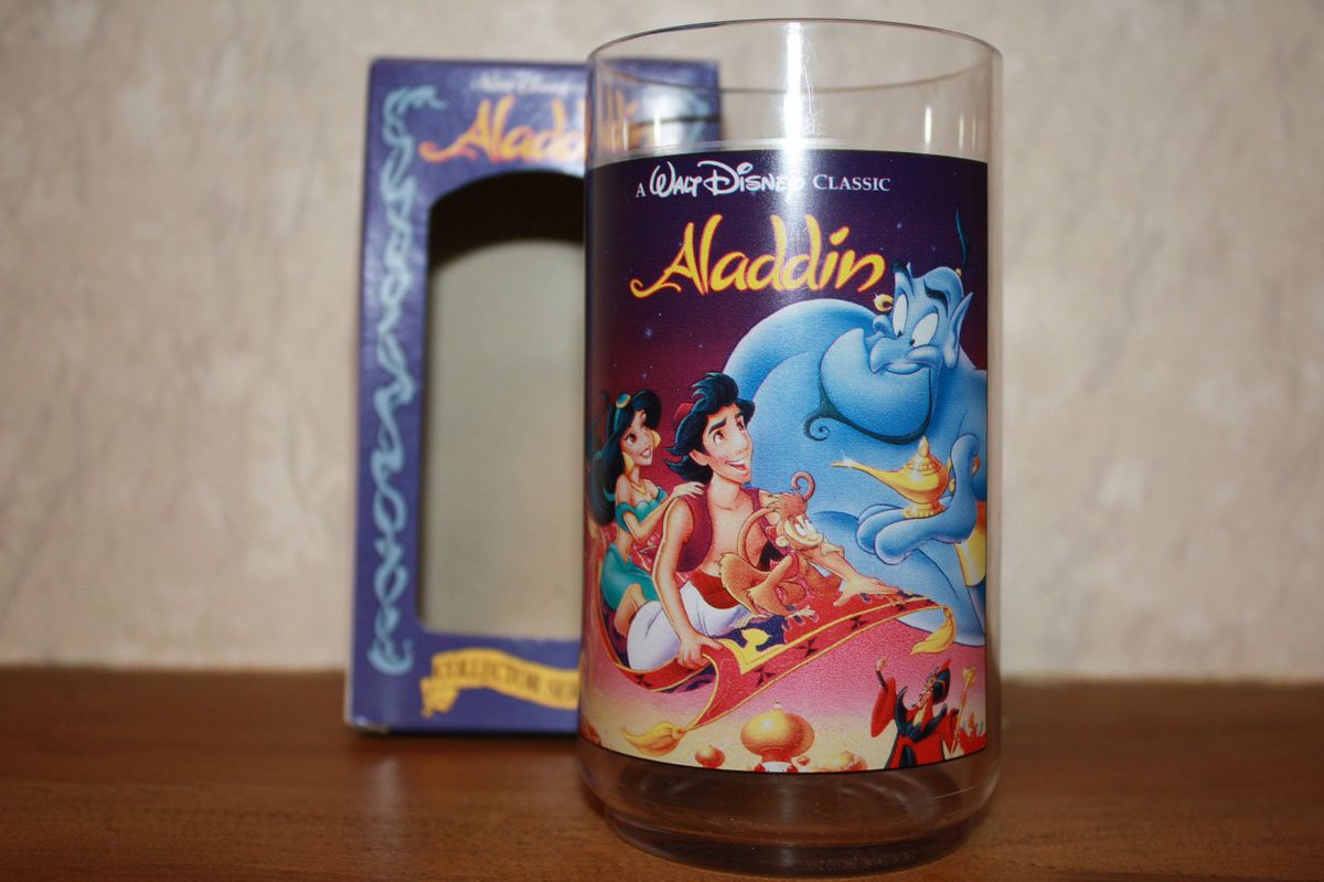    Collector Glass ALADDIN 1994 Burger King Coca cola NIB kids cup