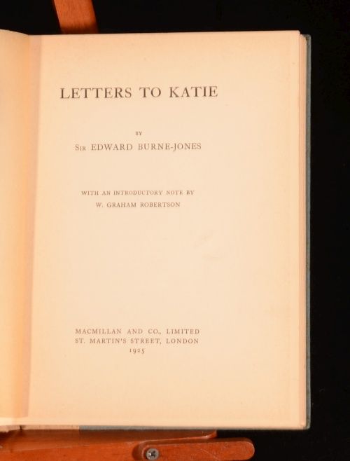 1925 Letters to Katie by Edward Burne Jones with Reproductions First 