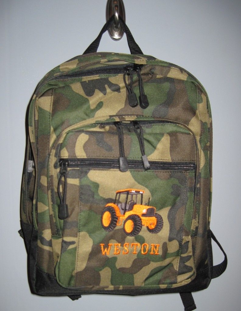 Tractor Camo Backpack School New Book Bag More Colors