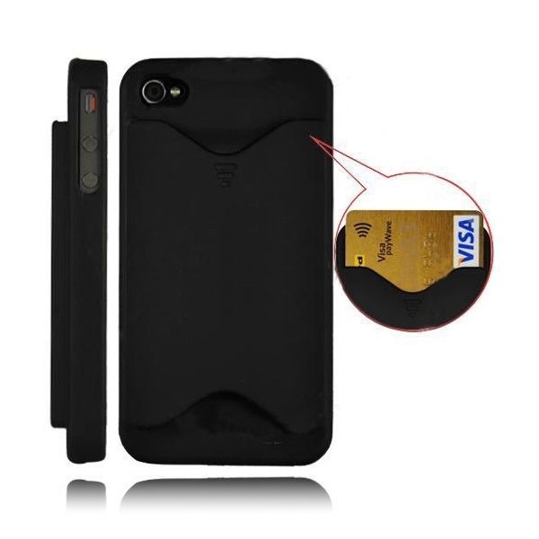 Black Business Cards Hard Case for iPhone 4 4G Film