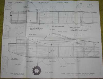 Hobby Helpers Plans ATA59 1959 Twin T R C Pylon Racer