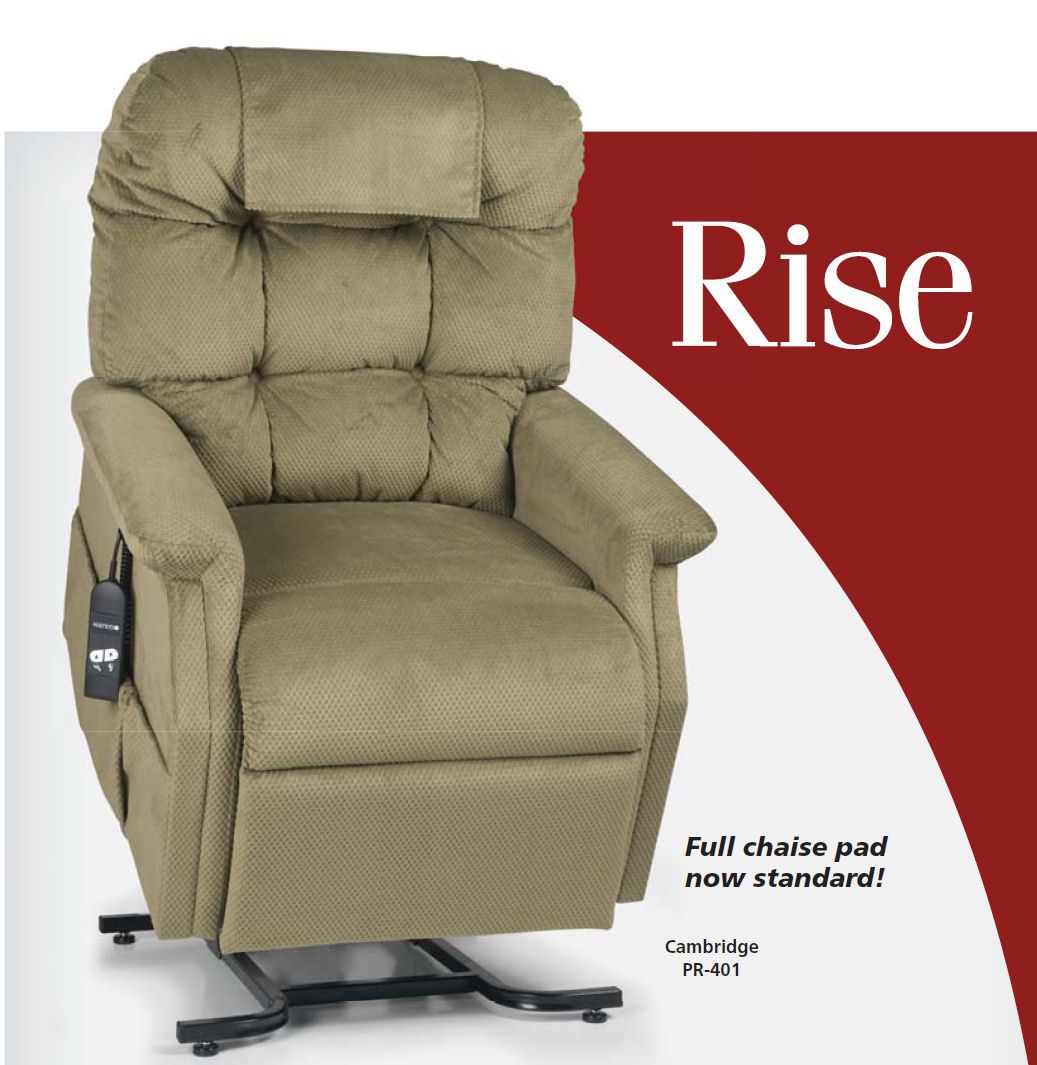 Golden Cambridge PR 401 3 Position Electric Recliner Lift Chair w Full 