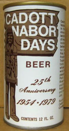 CADOTT NABOR DAYS BEER, ss Pull Tab CAN, Leinenkugel Brewing 