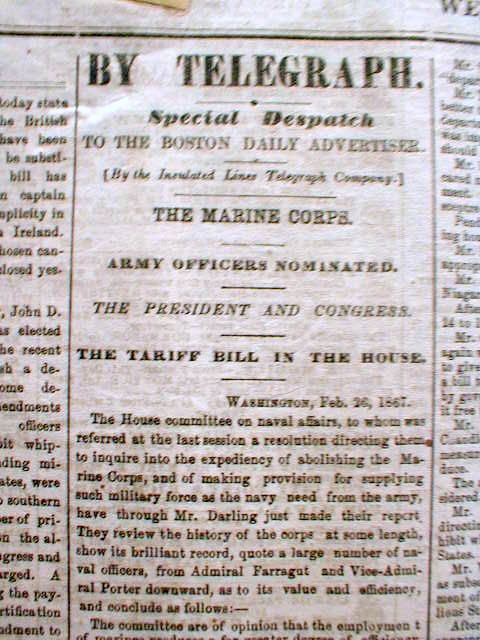   Mass Newspaper Congress Debates Abolishing The US Marine Corps